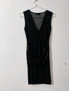 Sparkling Black Sleeveless Dress