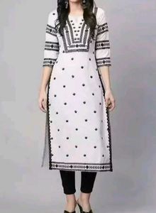 Unused elegant White Embroidered Kurta