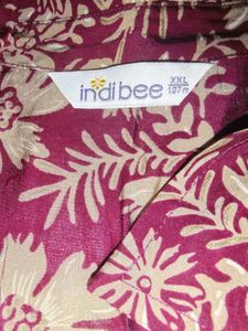 Maroon Floral Print Kurta set