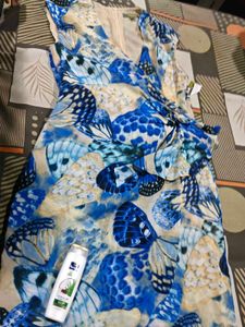 Beautiful Butterfly Print Dress and facewash free