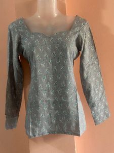 Elegant Floral Print Kurti