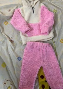 Cute Pink &amp; White Fuzzy Outfit