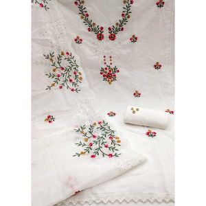 5 PCS COMBO White Embroidered Kurta Set