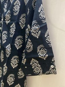 Black cotton Kurta printed