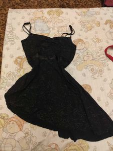 Sparkly Black Assymetrical Y2k Top