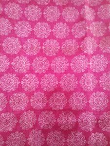 Vibrant Pink Saree with Intricate Prints