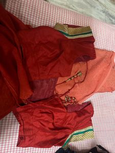 Red Designer Saree with Heavy Embroidered Border