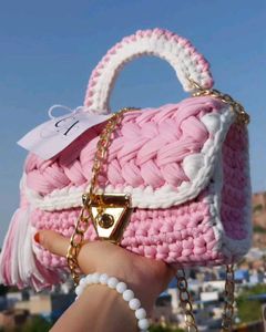 Crochet Handmade Sling Bag For Women And Girls 💫