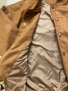 Aeropostale Varsity Jacket (Brown Suede)