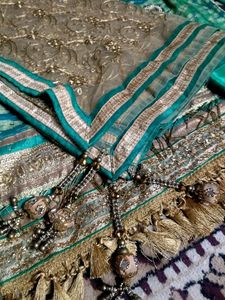 Teal &amp; Gold Pakistani Suit