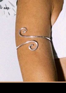 Silver Tone Arm Cuff Bracelet