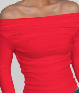 Chic Off-Shoulder Red Top
