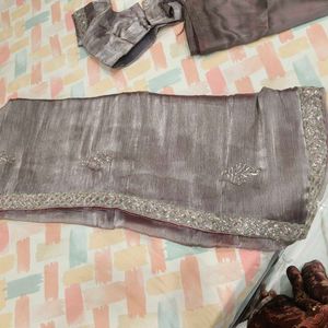 full beaded Saree blouse and peticoat