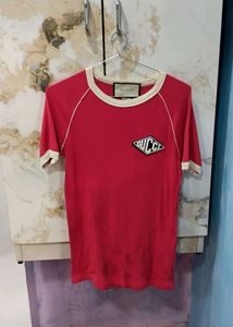 Gucci Red Cotton T-Shirt