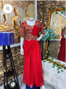 Beautiful Designer Heavy Fox Georgette Plazo Dress