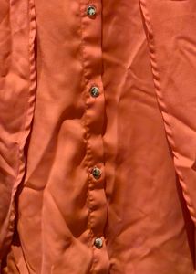 Vibe layered orange Shirt