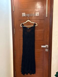 Elegant Black Lace Maxi Dress