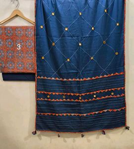 3 Piece Set Ajrakh Dress Material