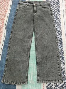 grey straight fit Denim Jeans