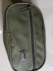 Olive Green Multi-Compartment Pouch Bag