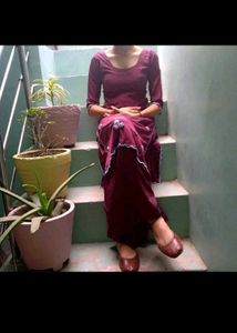Purple Kurta Set with Palazzo