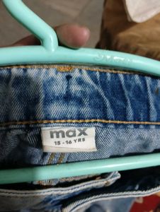 Distressed Denim Jeans with Floral Appliques