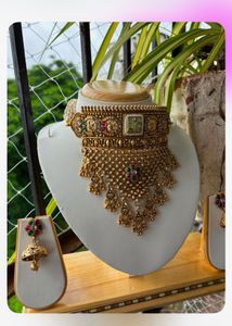pure brass choker necklace set