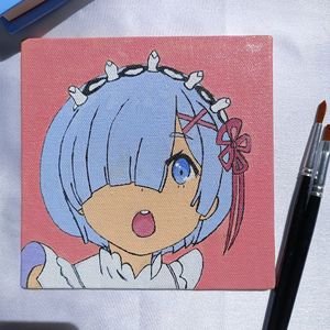 Rem Anime Painting on Canvas