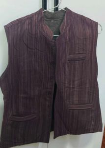 Striped Ethnic  woolen Jacket for men