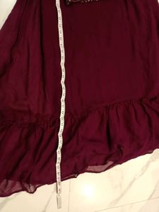 Elegant Maroon Embellished Ethnic Gown xl