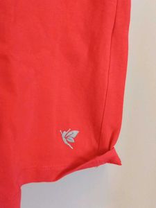 Red Casual T-Shirt Comfort Lady