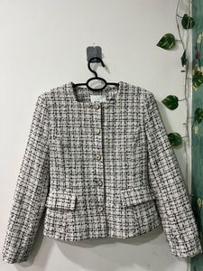 Elegant Tweed Blazer Jacket