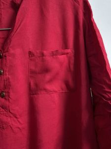 Red 3/4 Sleeve Blouse