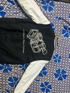 Varsity Jacket with Camera Graphic