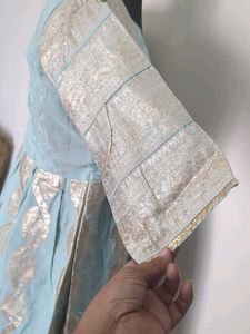Elegant Blue &amp; Silver Kurta