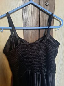 Satin Black Party Wear Dress