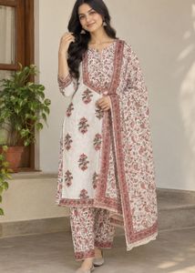Elegant Printed Kurta Set with Dupatta