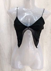 Gothic Black Crop Top
