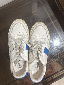 White & Blue Roadster Sneakers