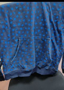 Blue Polka Dot Hoodie