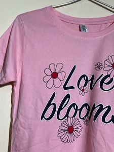 New Pink 'Love Blooms' Tee