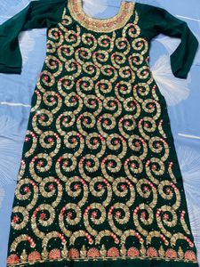 Emerald Green Embroidered Salwar Kameez
