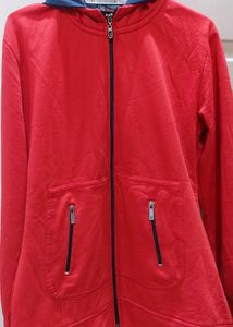 Red Zip-Up Hoodie