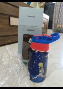 Kids Astronaut Water Bottle with Straw