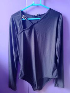 Chic Black Long Sleeve Bodysuit