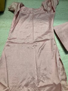 Pink Partywear Kurta Pent Set