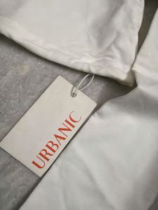 SAVANA PLAIN WHITE DRAWSTRING SWEATSHIRT