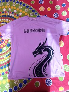 Men's Dragon Graphic Lavender T-Shirt