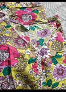 Comfy deepneck Floral Print Kurta