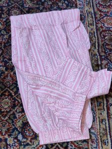 Elegant Pink Printed Kurta Set - 40 Bust